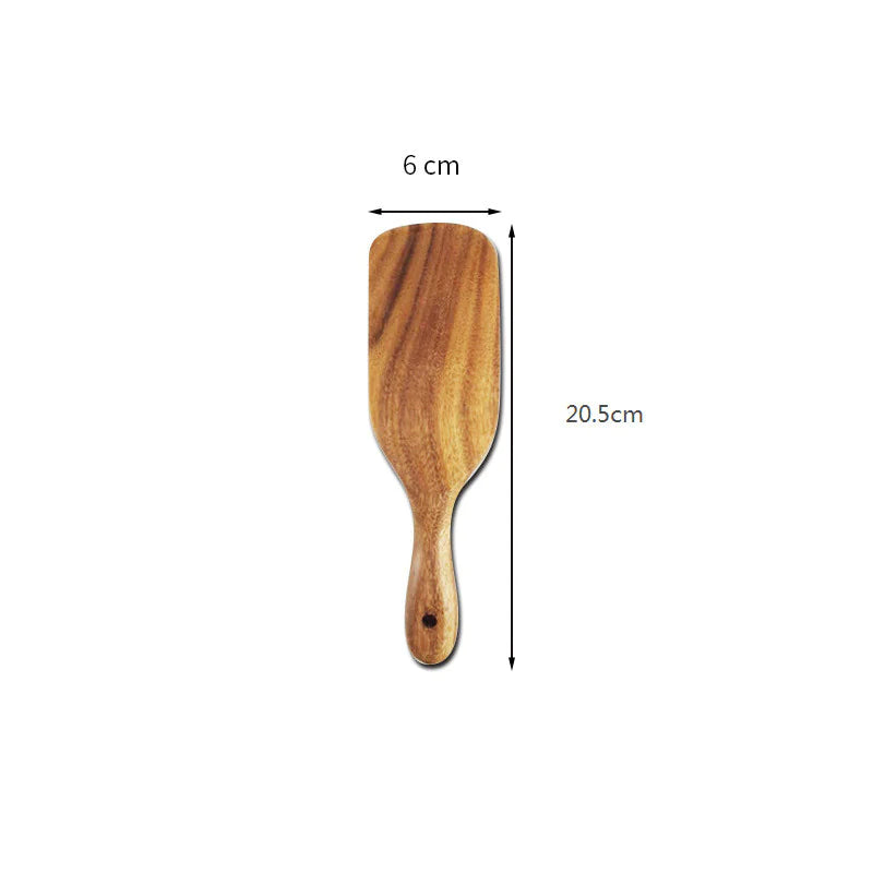 Acacia Teak Wood Cooking Spatula Set