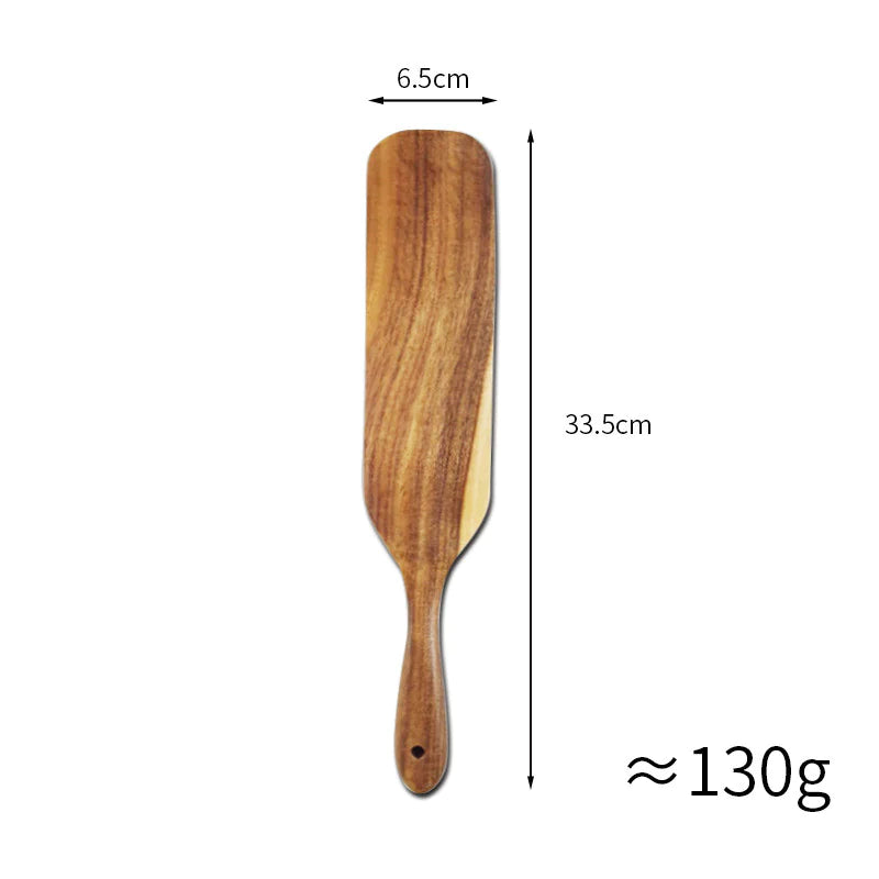 Acacia Teak Wood Cooking Spatula Set