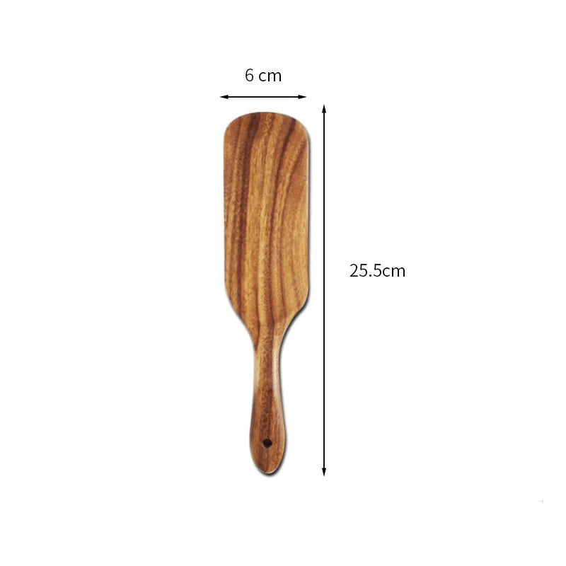 Acacia Teak Wood Cooking Spatula Set